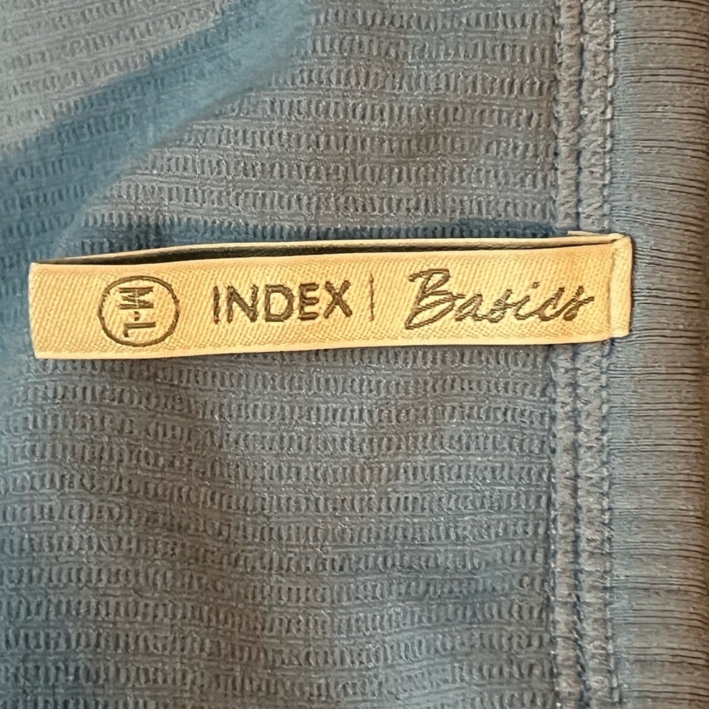 Index Basics Womens Blue Ribbed Tank Top - Picture 3 of 3